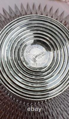 Duchin Sterling Silver Glass Cake & Pie Stand Riser Vintage Williamsburg Estate