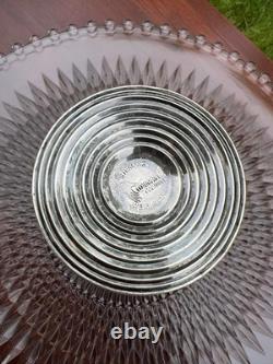 Duchin Sterling Silver Glass Cake & Pie Stand Riser Vintage Williamsburg Estate