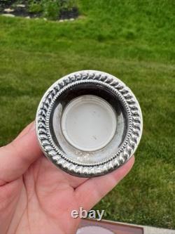 Duchin Sterling Silver Glass Cake & Pie Stand Riser Vintage Williamsburg Estate