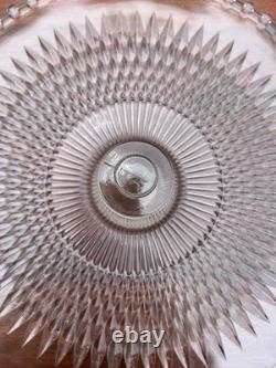 Duchin Sterling Silver Glass Cake & Pie Stand Riser Vintage Williamsburg Estate