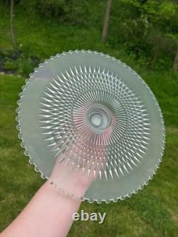 Duchin Sterling Silver Glass Cake & Pie Stand Riser Vintage Williamsburg Estate