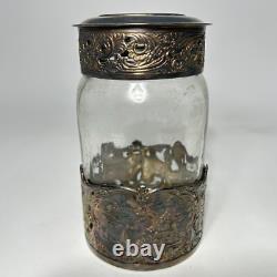 Dutch Holland Sterling Silver Repousse Jar Decorative Tableware 5.5