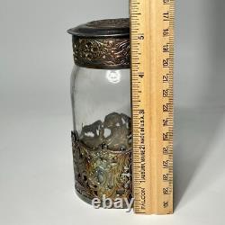 Dutch Holland Sterling Silver Repousse Jar Decorative Tableware 5.5