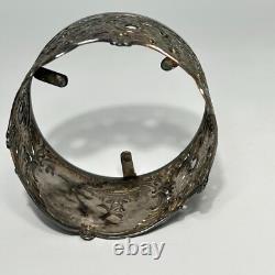 Dutch Holland Sterling Silver Repousse Jar Decorative Tableware 5.5