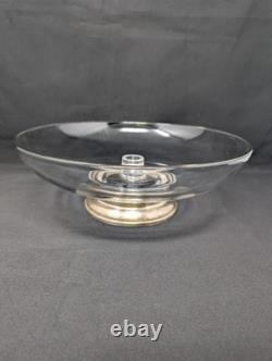 ELEGANT! 13 Art Deco CENTERPIECE Floating Bowl STERLING Silver & Glass ANTIQUE