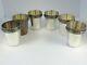 Estate Set Of 6 Sterling Silver Shot Glasses