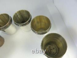 ESTATE Set of 6 Sterling Silver Shot Glasses