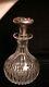 Early 20th Cent. Cut Glass Perfume Cologne Bottle With Sterling Silver Stopper