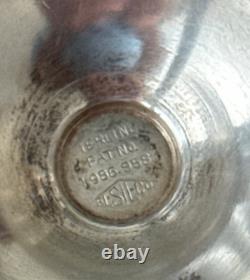 El-Sil-Co Sterling Silver and Etched Glass Set of 6 Liqueur Cordial Glasses