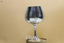 Elegant Handcrafted 925 Sterling Silver Engraved Wine Glass