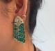 Emerald Glass Filled Earrings Stud Handmade 925 Sterling Silver Wedding Gift Her