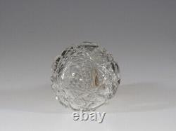English Cut Glass Sugar Shaker Birmingham Sterling Floral Motif Lid c. 1910