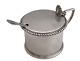 English Sterling Silver 1890 Victorian Mustard Pot With Glass Liner And Spoon