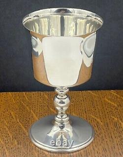 English sterling silver wine goblet glass Birmingham 1972