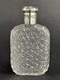 Excellent C1900 American Brilliant Cut Glass Sterling Silver Hip Pocket Flask
