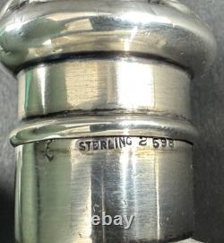 Excellent c1900 American Brilliant Cut Glass Sterling Silver Hip Pocket Flask