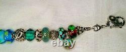 Excellent condition! TROLLBEADS Under the Sea Charm Bracelet-Blue & Green