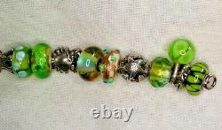 Excellent condition! TROLLBEADS Under the Sea Charm Bracelet-Blue & Green