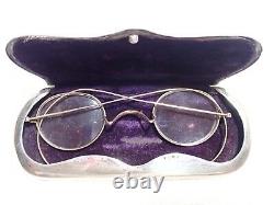 Fantastic Reed & Barton Sterling Silver Spectacle Case & 10k Solid Gold Glasses