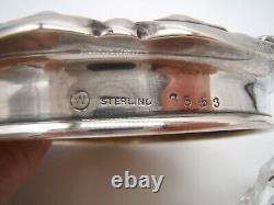 Fantastic Sterling Silver & Cut Glass Abp Powder Jar Exc Quality