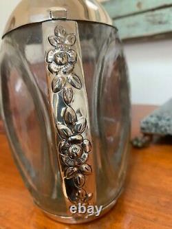Fine vintage Maciel sterling silver and glass decanter