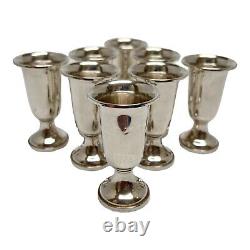 Fisher Cordial Shot Glass Sterling Silver Weighted 254g Total 8Pc