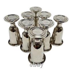 Fisher Cordial Shot Glass Sterling Silver Weighted 254g Total 8Pc
