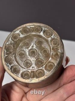 Flower Frog Sterling Silver Cartier 1920s Art Deco Glass Insert Floral Arranger