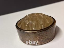 Flower Frog Sterling Silver Cartier 1920s Art Deco Glass Insert Floral Arranger