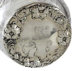 Foster and Bailey Sterling SIlver & Cut Glass Vanity Jar, circa 1900