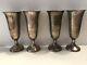 Four 4 Vintage Sterling Silver Webster Co Shot Glasses Cordial Cups