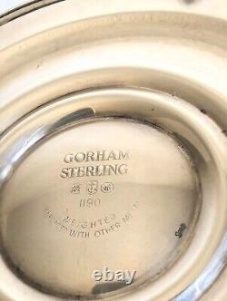 GORHAM Sterling Silver 1190 Weighted Candle Holder with Glass Hurricane Antique