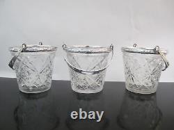 GREGOIRE & Cordonnier 19thc FRENCH Cut Glass & STERLING Silver ICE BUCKET