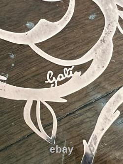 Gali Art Glass Centerpiece Bowl, Sterling Silver Overlay 11.5 Blue/green Italy