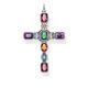 Genuine Thomas Sabo Sterling Silver Colourful Stones Large Cross Pendant Tpe859