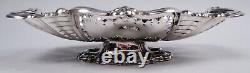 Glass Bowls Antique Edwardian Classical Pierced English Sterling Silver 1902