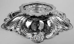 Glass Bowls Antique Edwardian Classical Pierced English Sterling Silver 1902