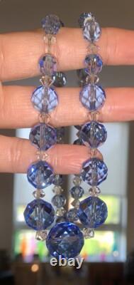 Gorgeous 1930's German Sterling Graduated Glass Art Deco Crystal Necklace? Sign