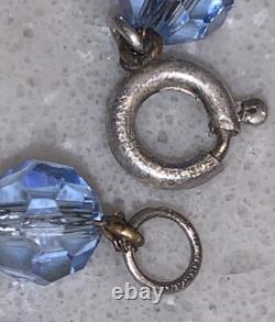 Gorgeous 1930's German Sterling Graduated Glass Art Deco Crystal Necklace? Sign