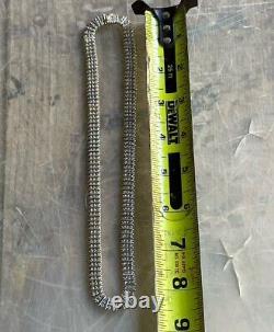Gorgeous Gold Plate over. 925 Sterling Silver 8 1/2 Clear CZ Necklace Vintage