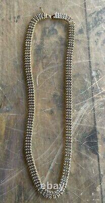 Gorgeous Gold Plate over. 925 Sterling Silver 8 1/2 Clear CZ Necklace Vintage