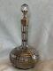Gorgeous Sterling D137 Silver Overlay Glass Decanter Art Deco- Read