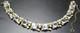 Gorgeous Sterling Silver Paste Clear Glass Antique Bracelet