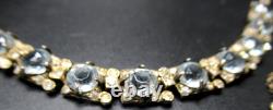 Gorgeous Sterling Silver Paste Clear Glass Antique Bracelet