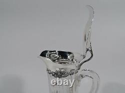 Gorham Claret Jug D1566/14A American Brilliant Cut Glass ABC Sterling Silver