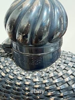 Gorham Sterling Silver Basketweave Flask
