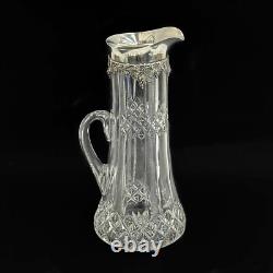 Gorham Sterling Silver Grapevine Cut Glass Jug Champagne Pitcher S2809 1897