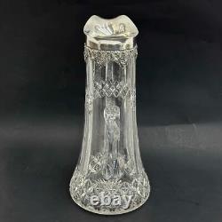 Gorham Sterling Silver Grapevine Cut Glass Jug Champagne Pitcher S2809 1897
