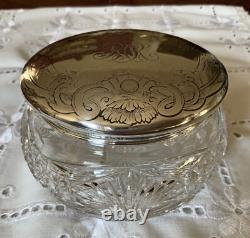 Gorham Sterling Silver Hope Glass Works American Brilliant Puff Box C. 1900 2oz