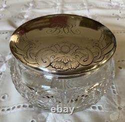 Gorham Sterling Silver Hope Glass Works American Brilliant Puff Box C. 1900 2oz